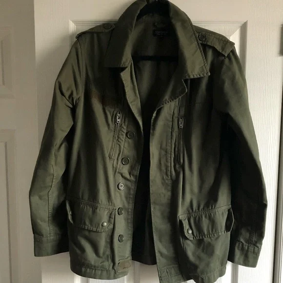 Olive Utility Jacket - Picture 1 of 7